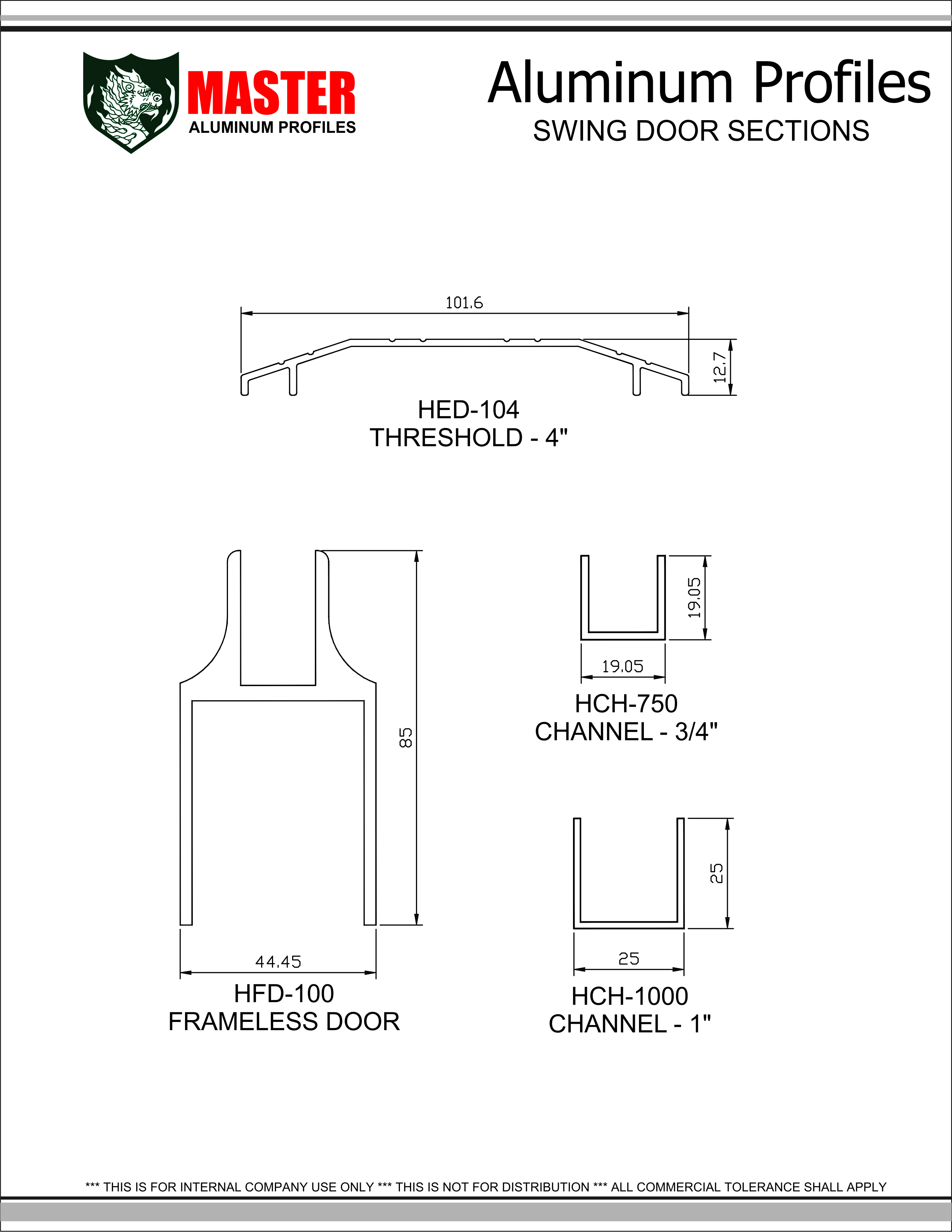 TQMP Swing Door Sections